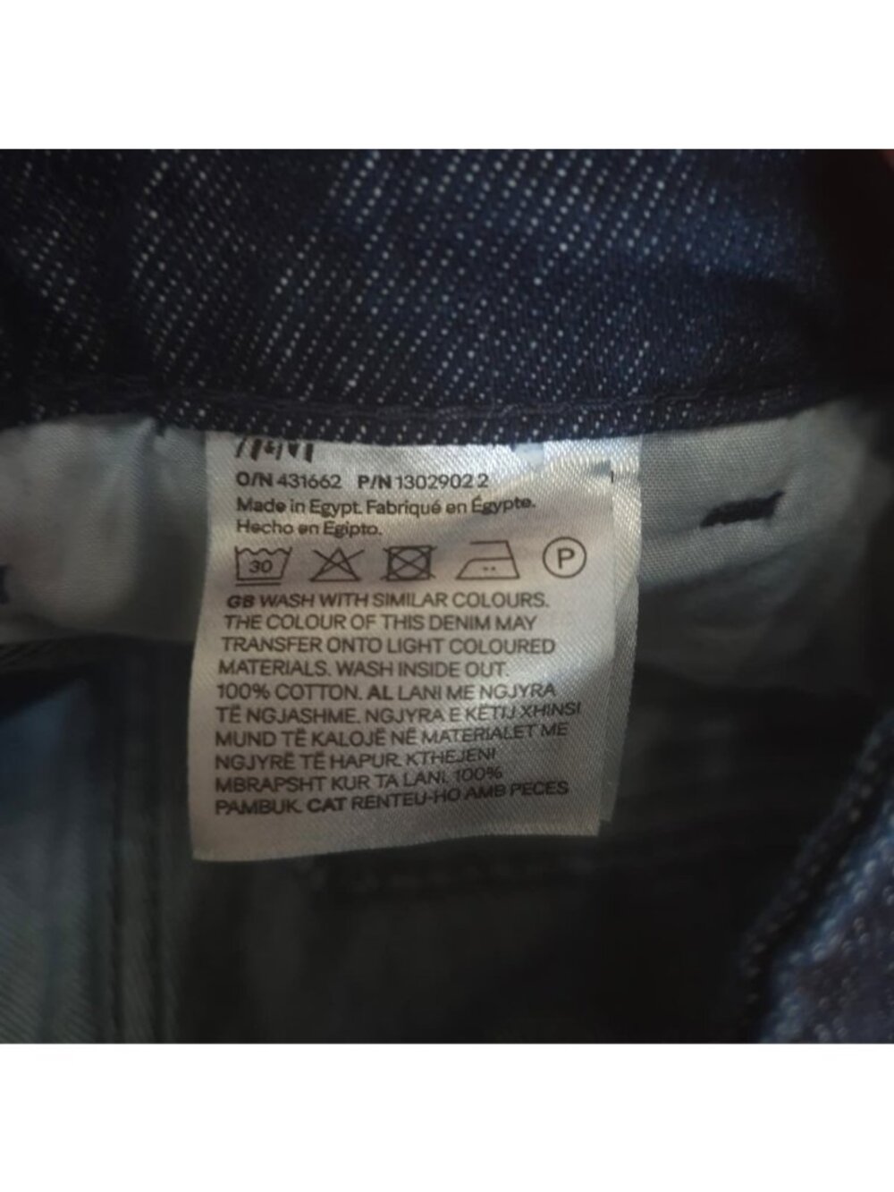 H&M Womens Wide Leg Blue Denim Pants High Rise Size 6 US. - Picture 5 of 9
